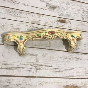 Ornate Floral WALL SHELF  Flowers Victorian Baroque Shabby Chic Decor, Cottage D